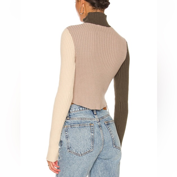 Danielle Guizio Rib Knit Knotted Long Sleeve Top - Picture 5 of 14